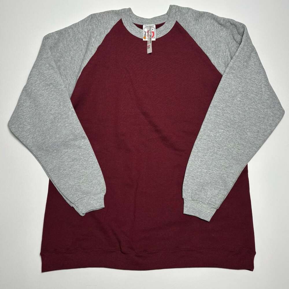 Vintage Wilson Sweatshirt Size XL Maroon Gray Raglan
